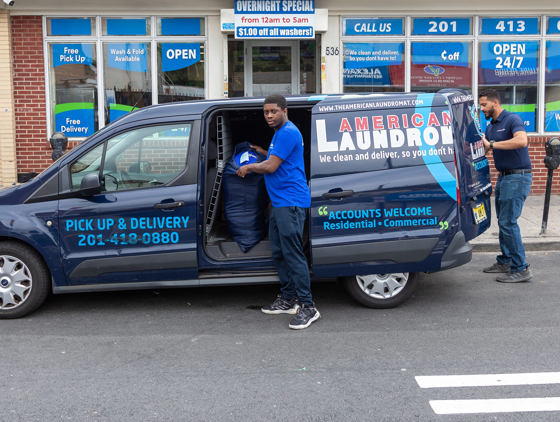 Residential and Commercial Laundry Pickup and Delivery. 24-hour turnover available. Residential and Commercial Laundry Pickup and Delivery. 24-hour turnover available.